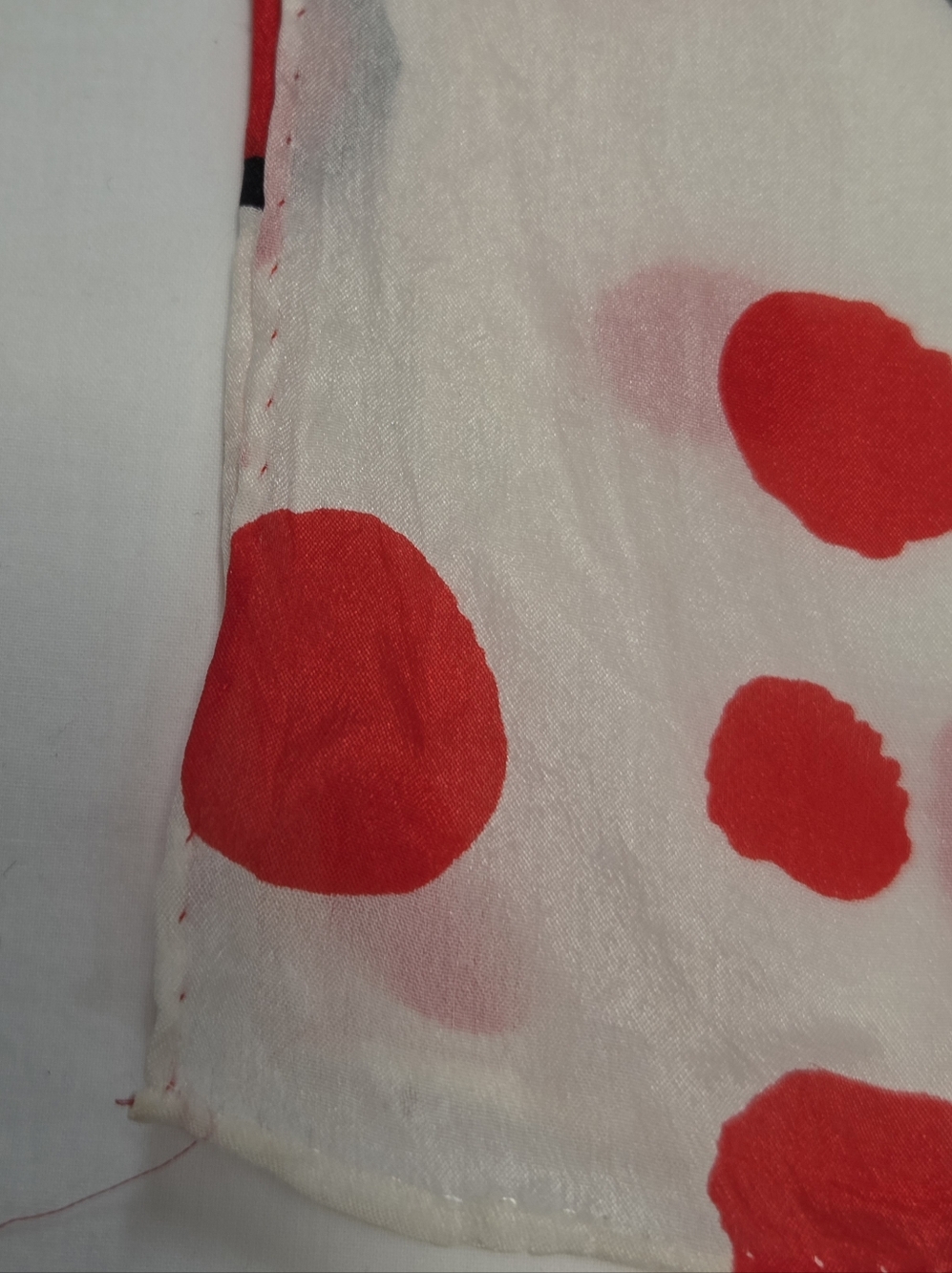 Echo Abstract Circle Print Silk Scarf - Picture 4 of 8